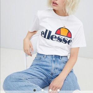 Ellesse asos white graphic tee